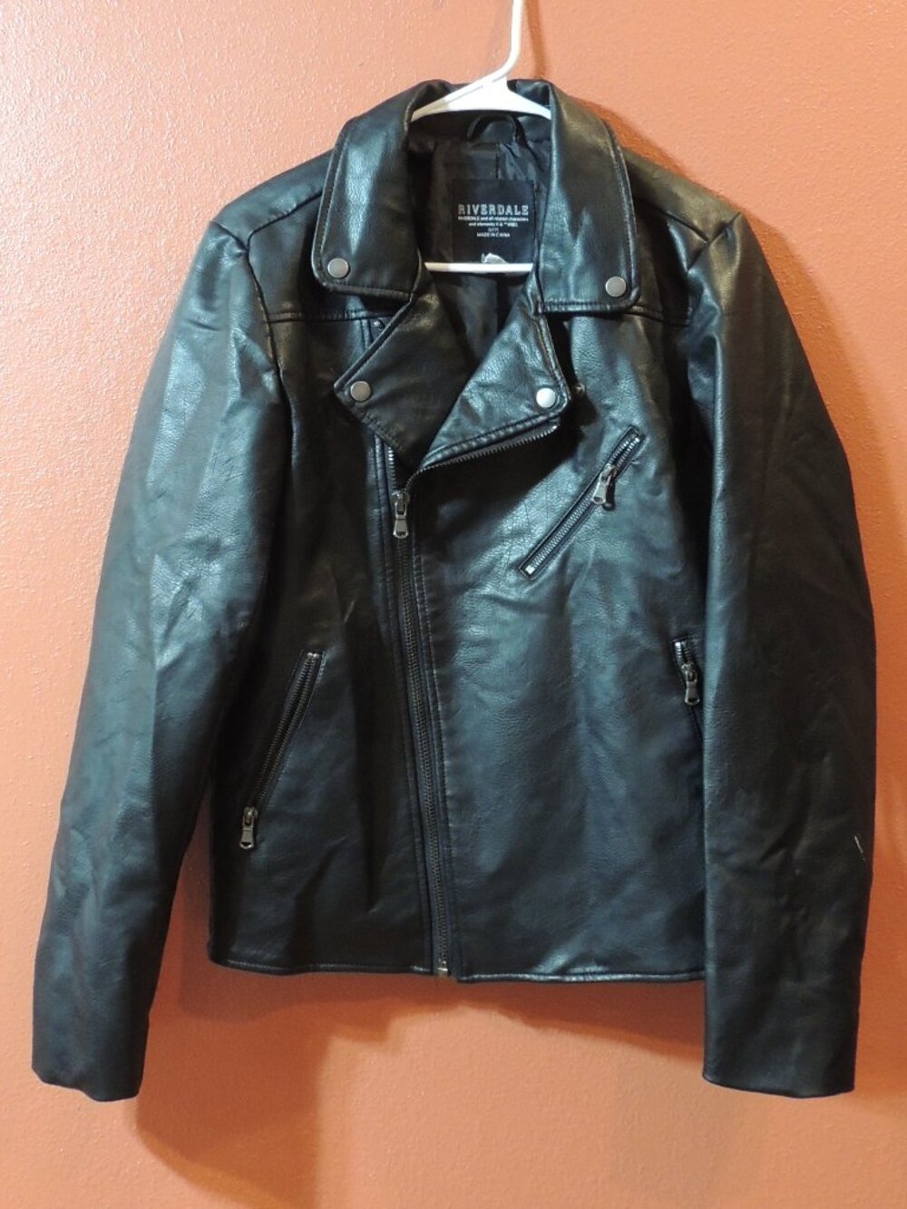 Riverdale Southside Serpents Jacket Zip Up Black White Woman Large Jacket